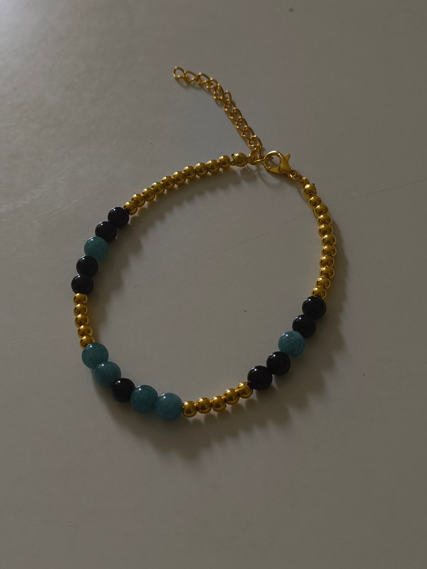 Balance & Protection Bracelet Aquamarine & Black Tourmaline