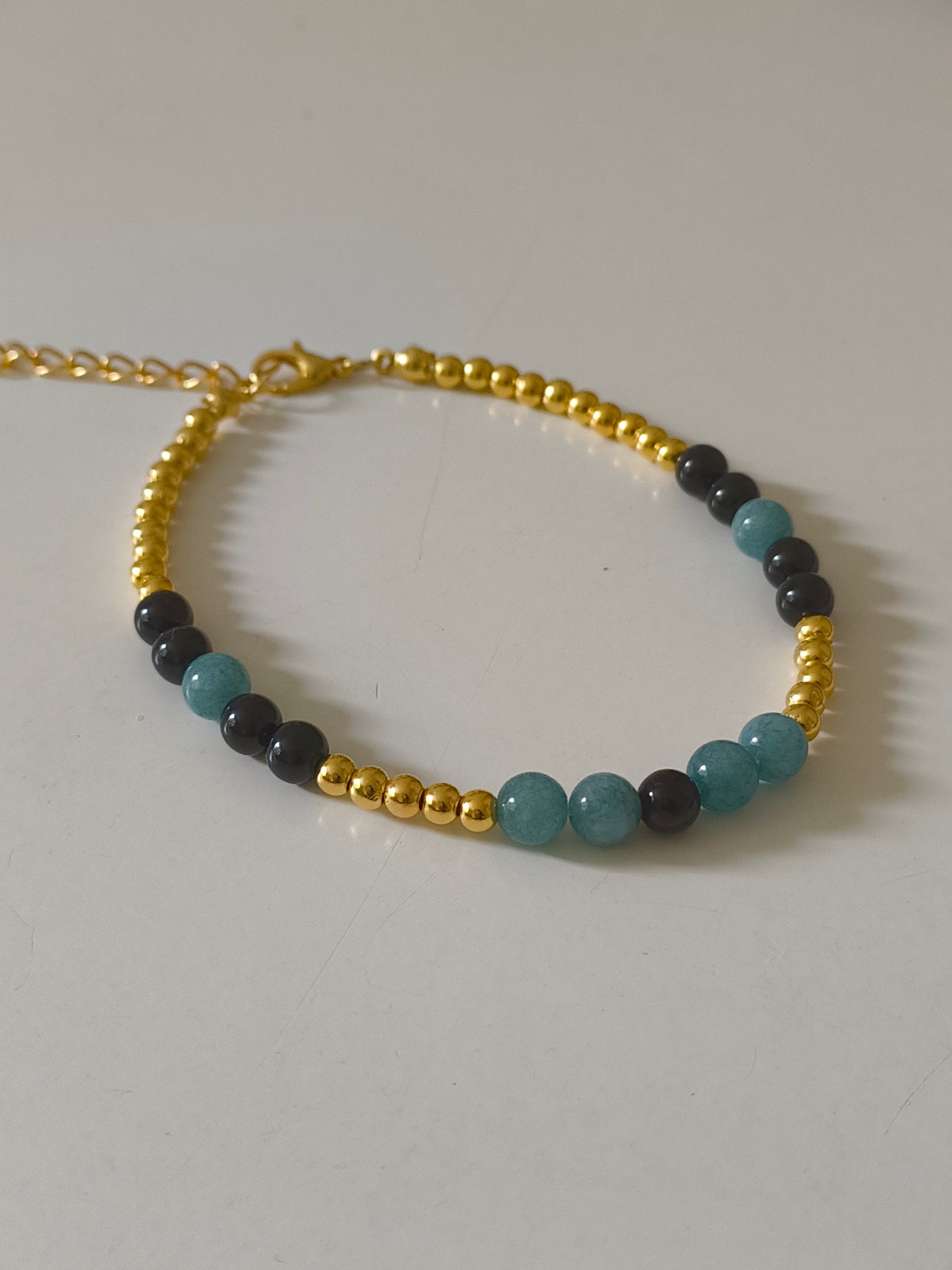 Balance & Protection Bracelet Aquamarine & Black Tourmaline