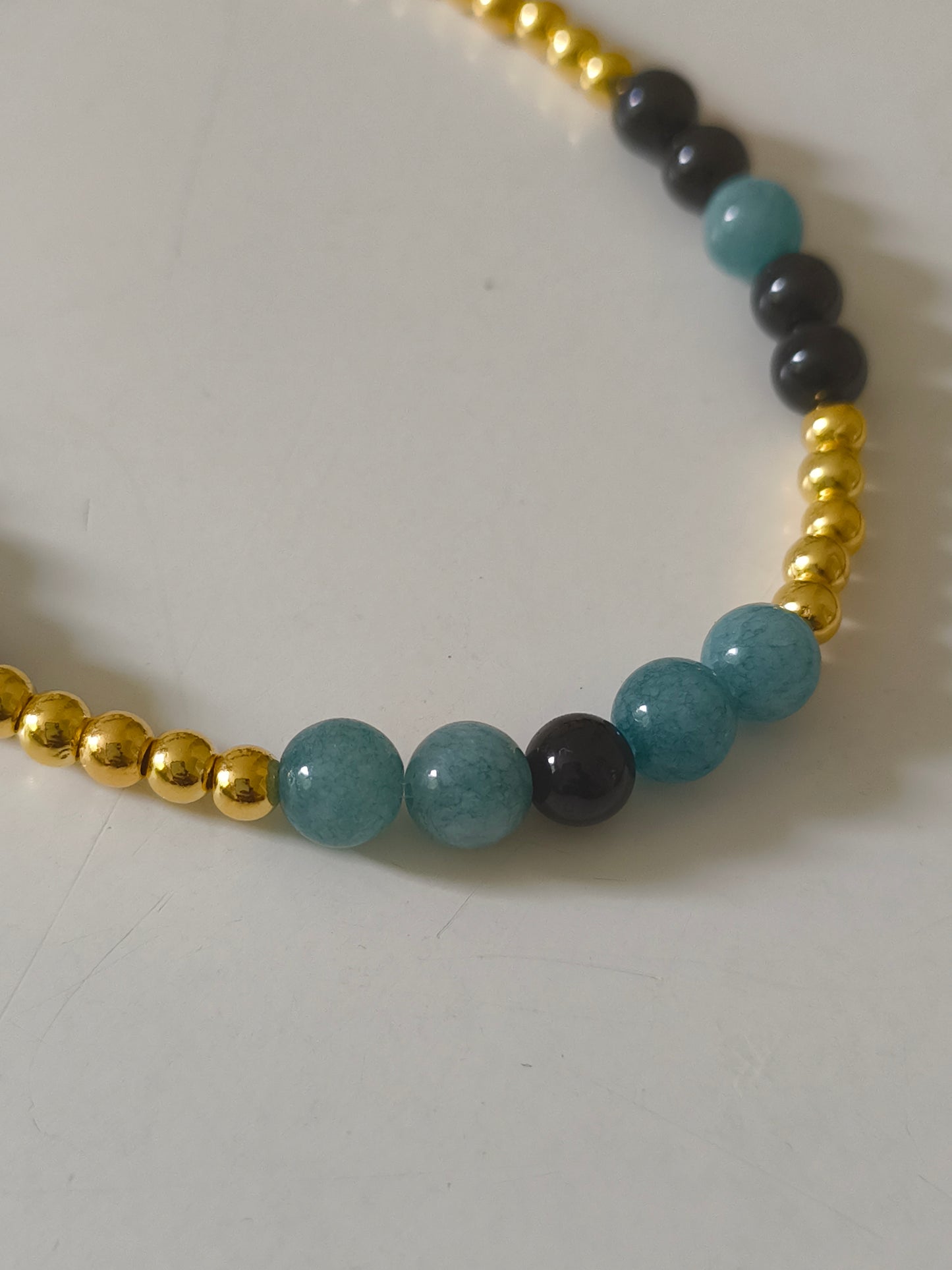 Balance & Protection Bracelet Aquamarine & Black Tourmaline