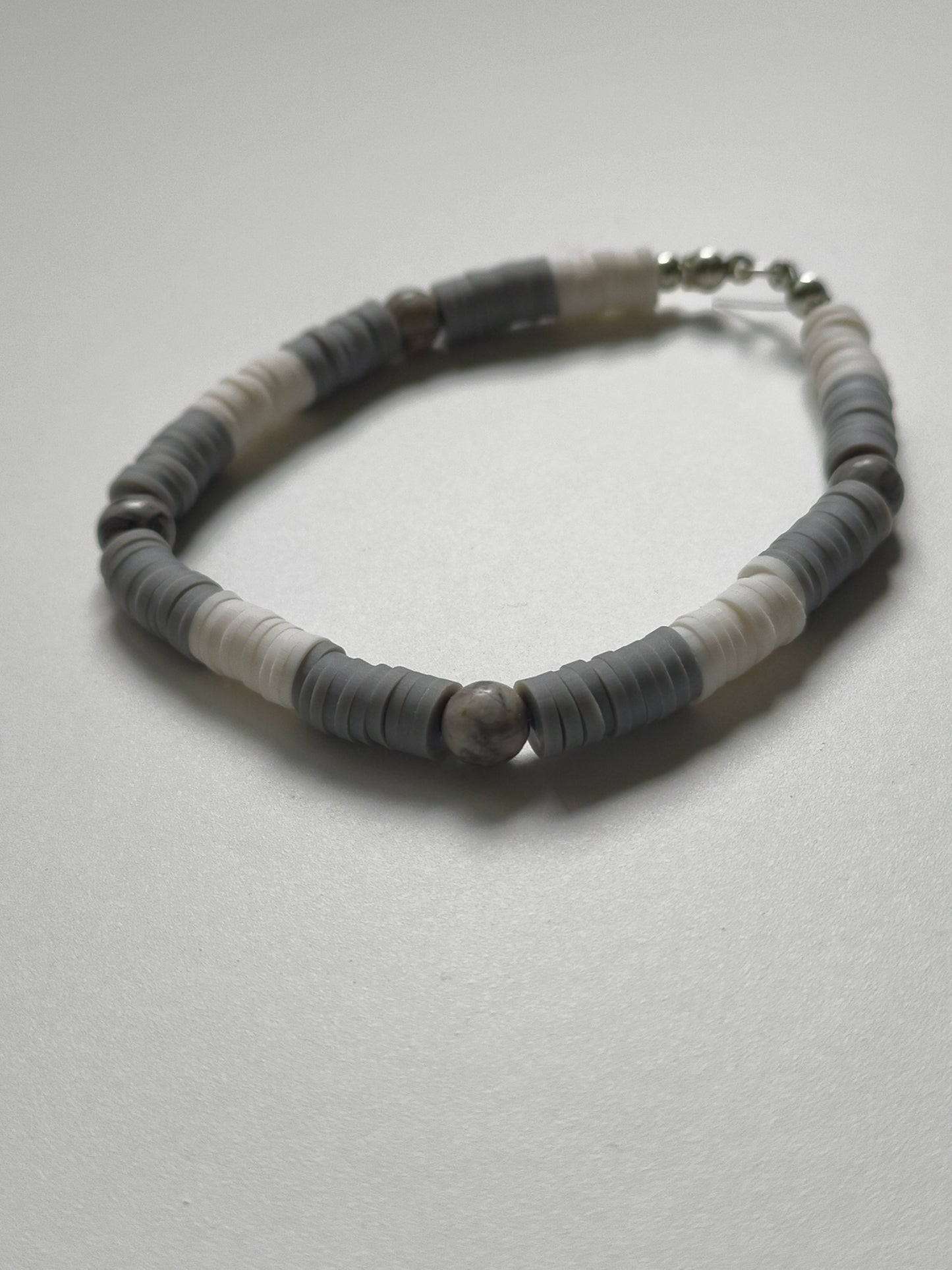 Ivory Night Map Jasper Bracelet