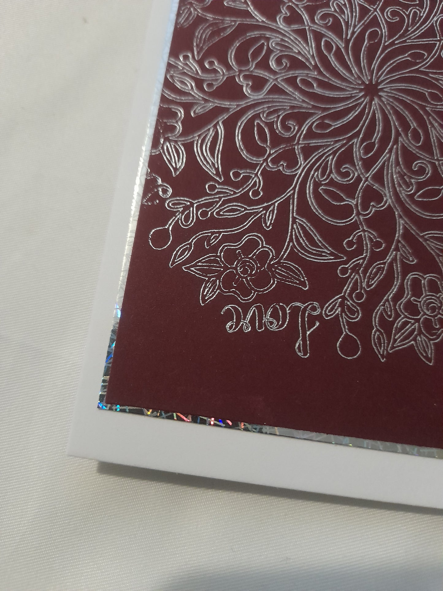 Love Silver Bordered Card (4x6) image 2