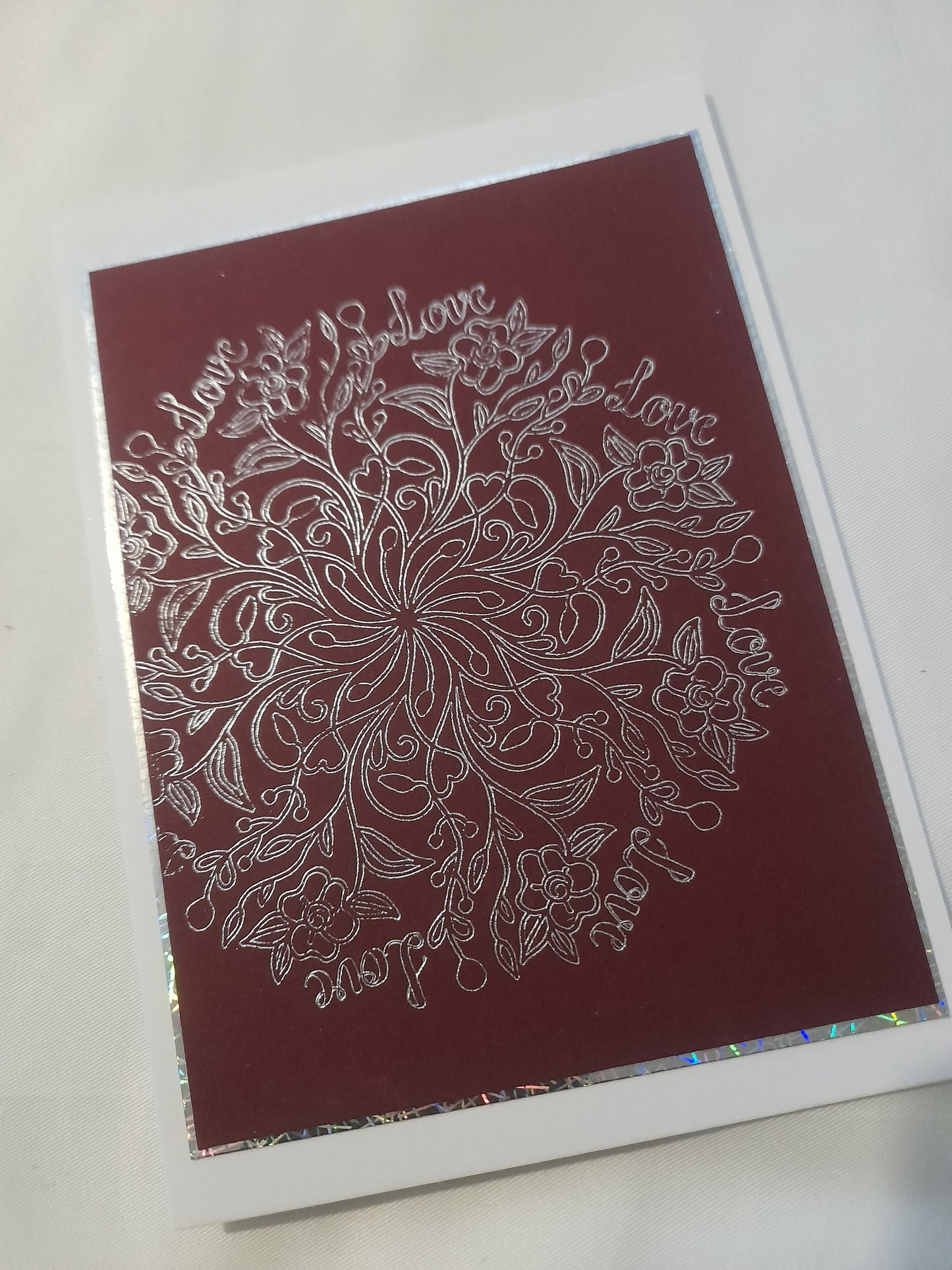 Love Silver Bordered Card (4x6) image 0