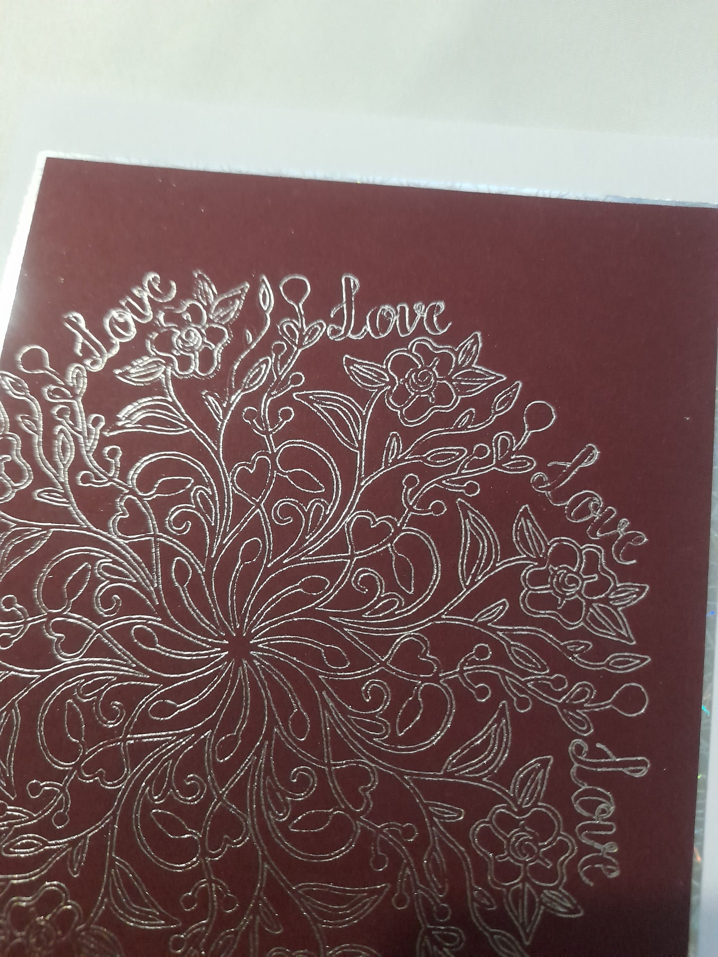 Love Silver Bordered Card (4x6) image 1
