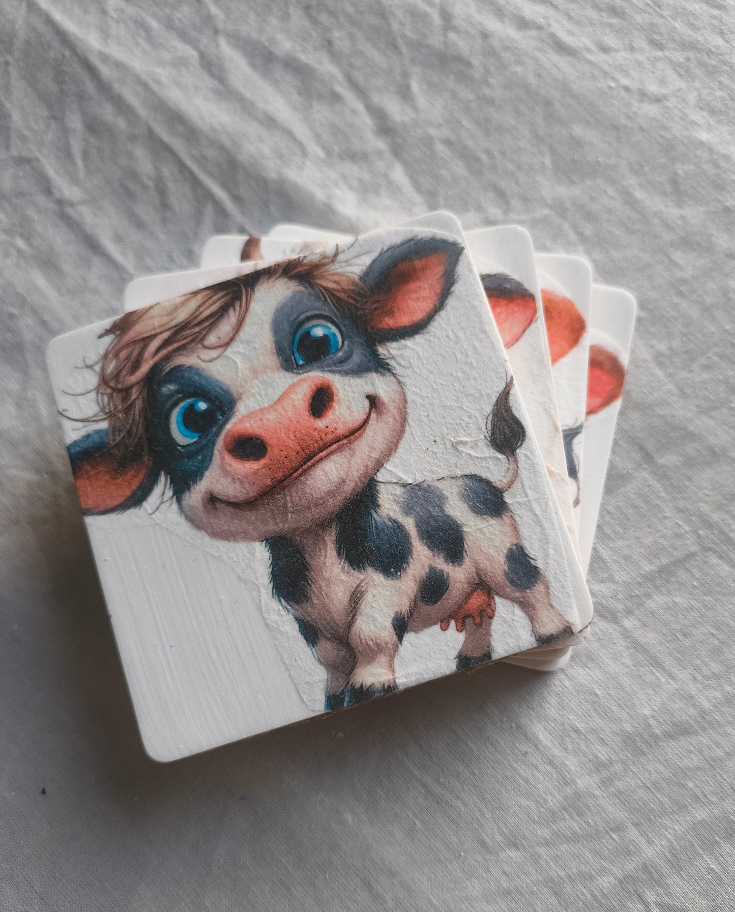 Cute Cow Coasters x4  image 8