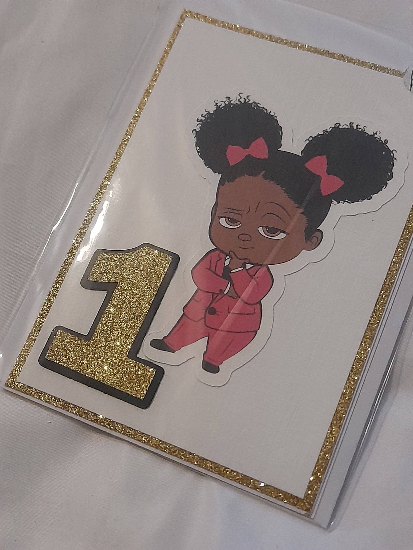 Boss Baby Afro Girl Card ( 1 ) image 1