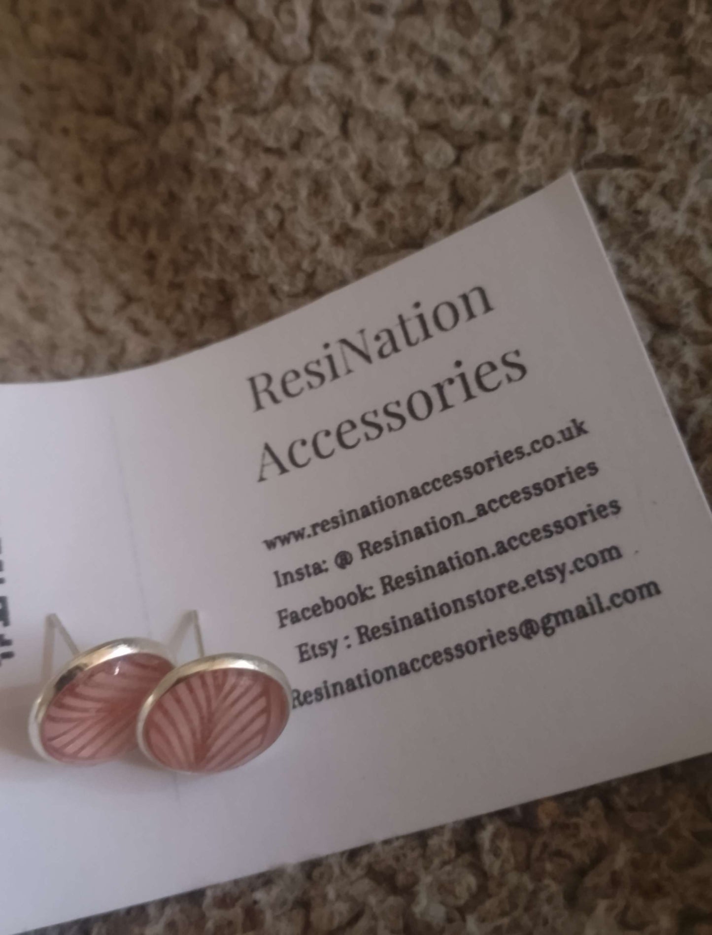 Pink Leaf Studs image 2