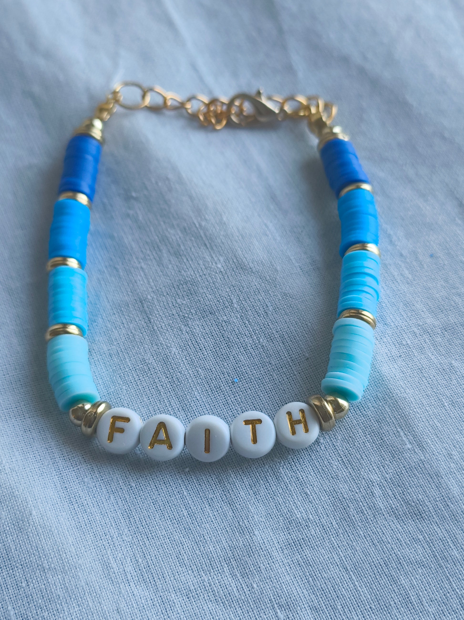 Faith Clay Bead Bracelet  image 0