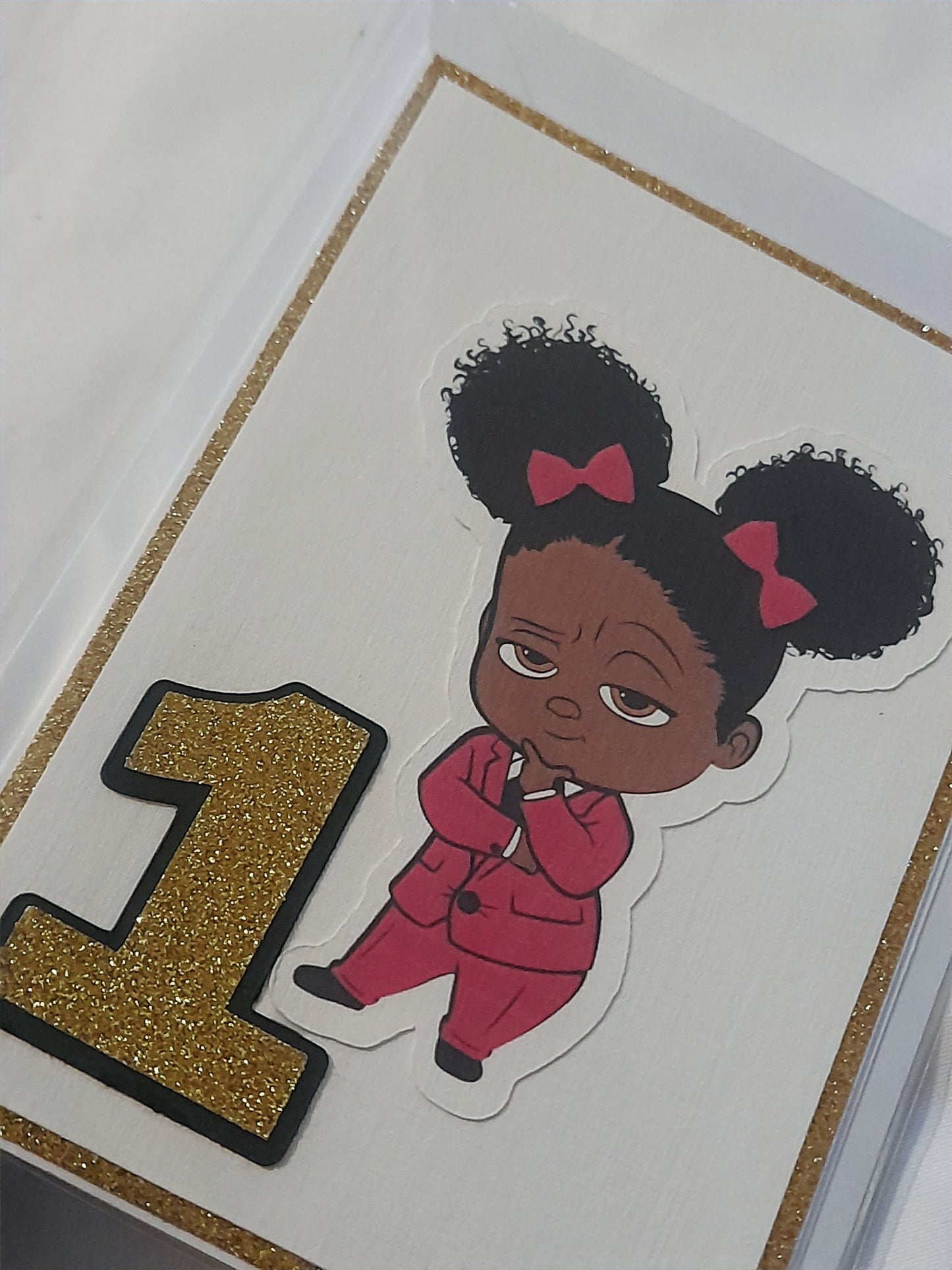Boss Baby Afro Girl Card ( 1 ) image 0