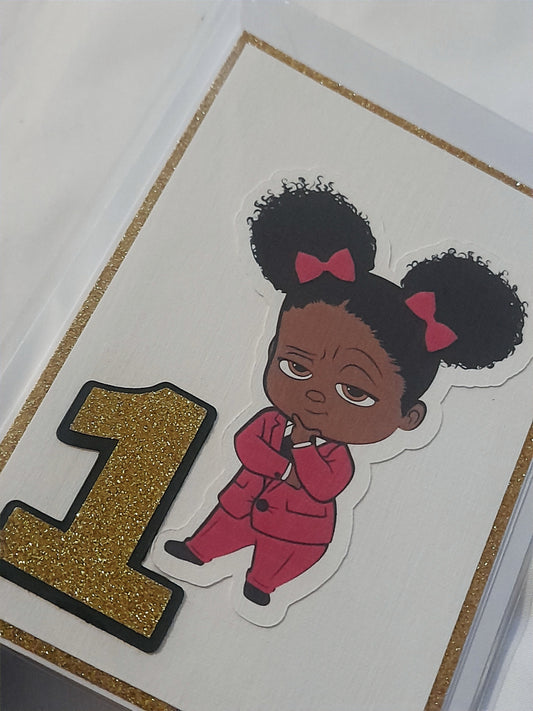 Boss Baby Afro Girl Card ( 1 ) image 0