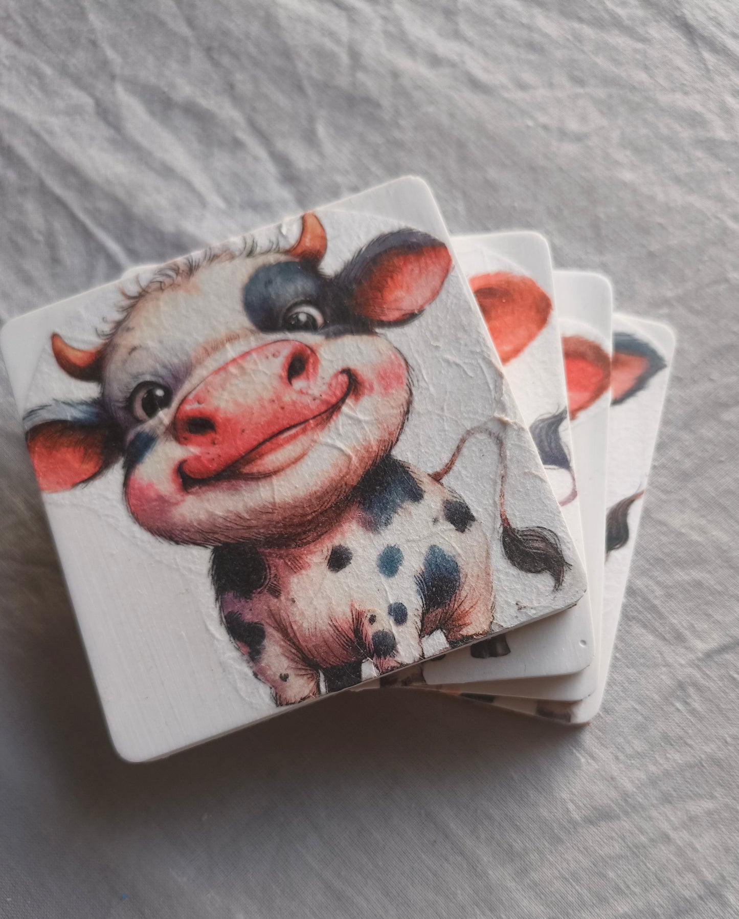 Cute Cow Coasters x4  image 7