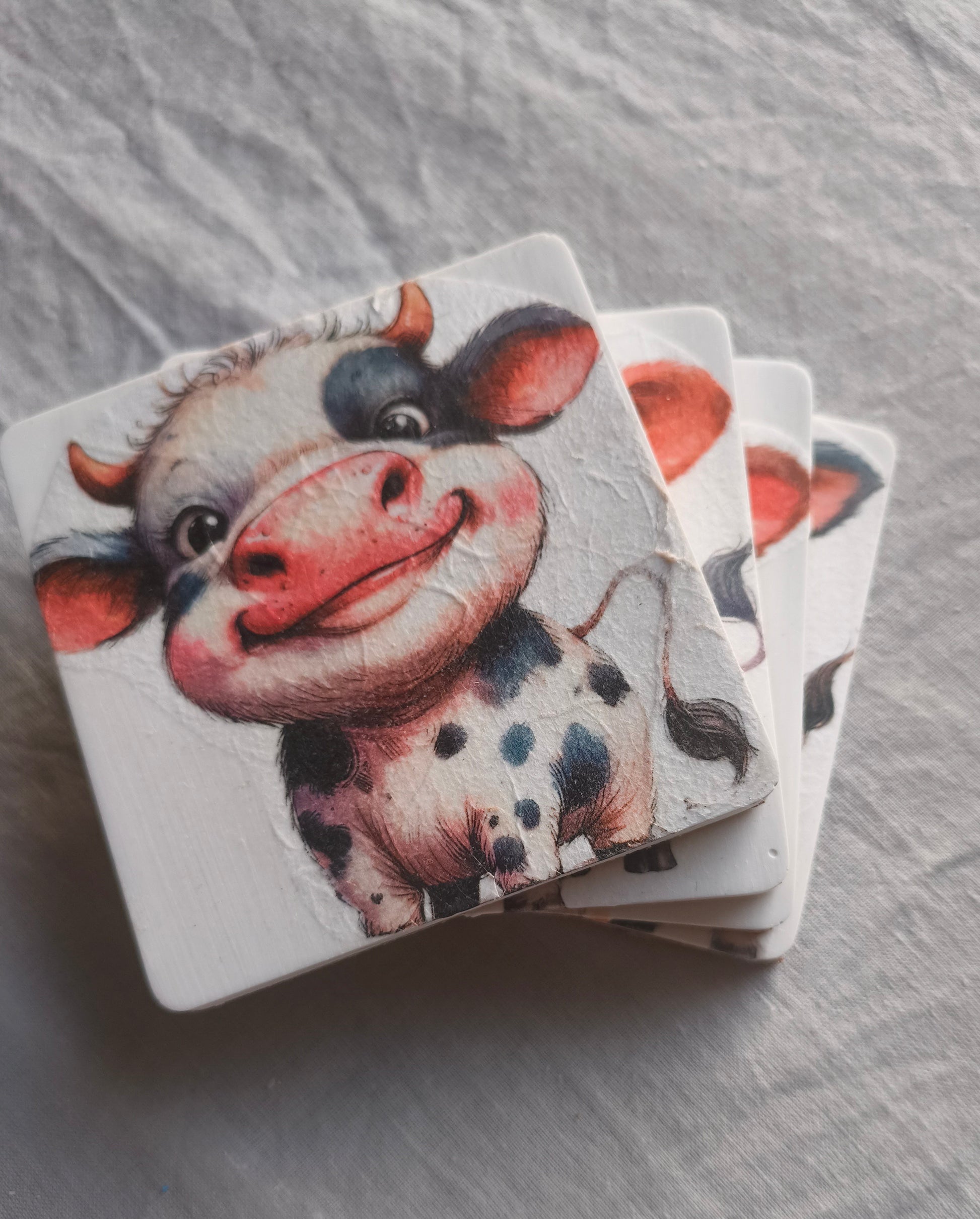 Cute Cow Coasters x4  image 7