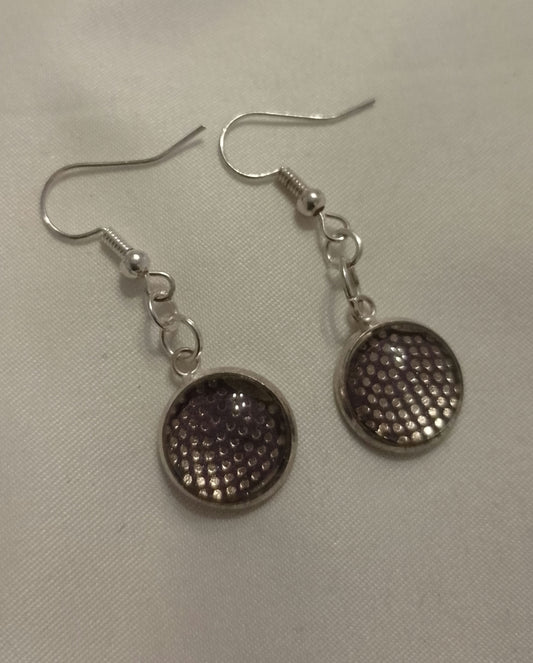 Purple and Gold Dots Earrings  image 0