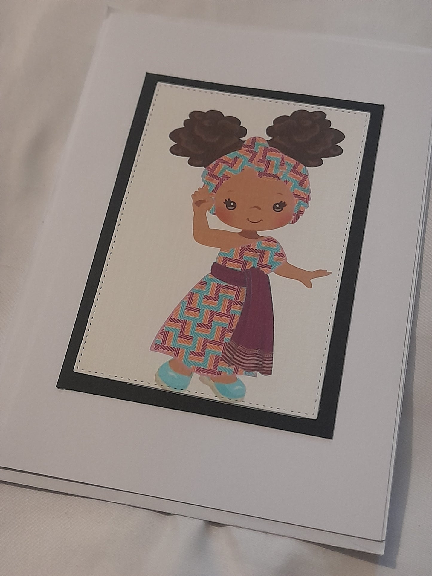 Afro Girl Card (4x6) image 0