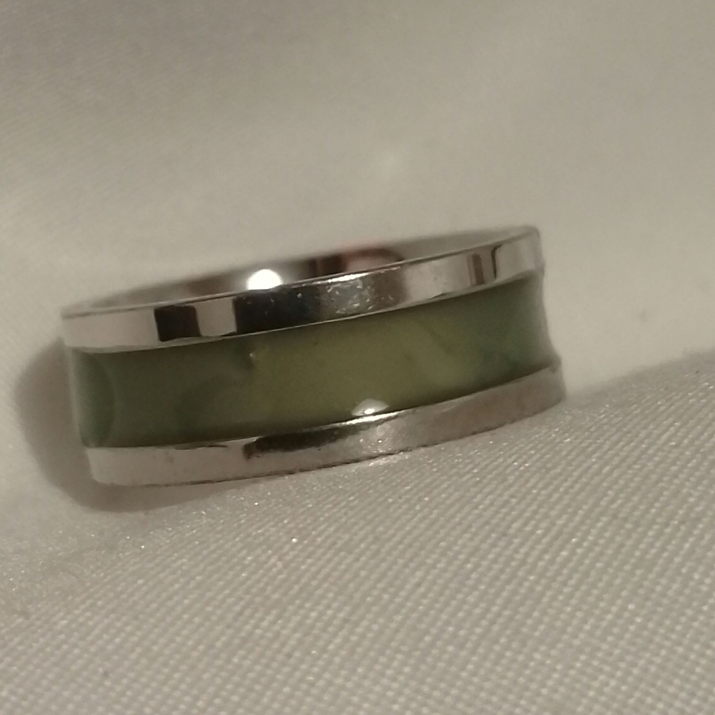 Grass Green Inlay Ring  image 0