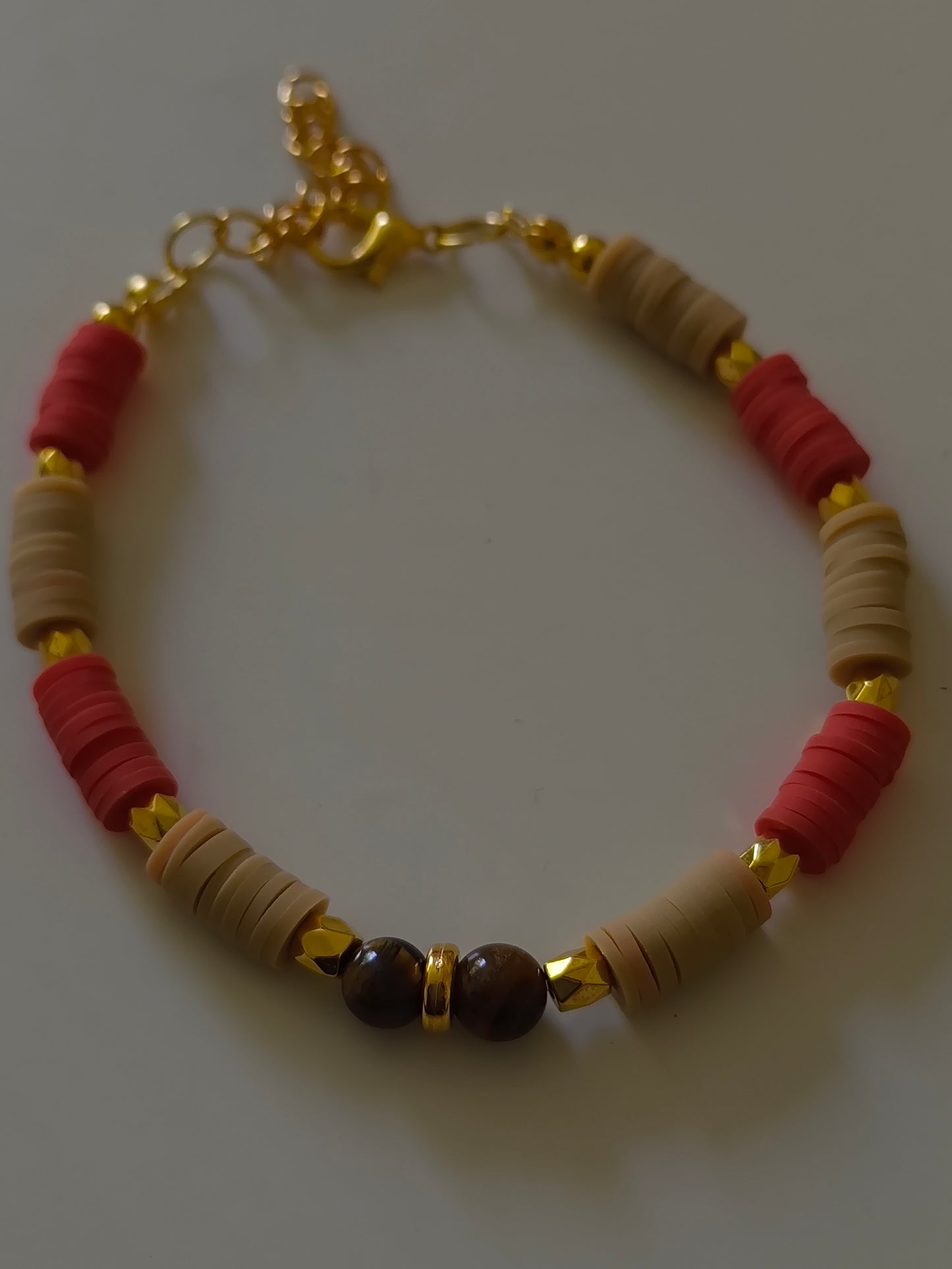 Sunset Alchemy Tigers eye & Clay Bracelet
