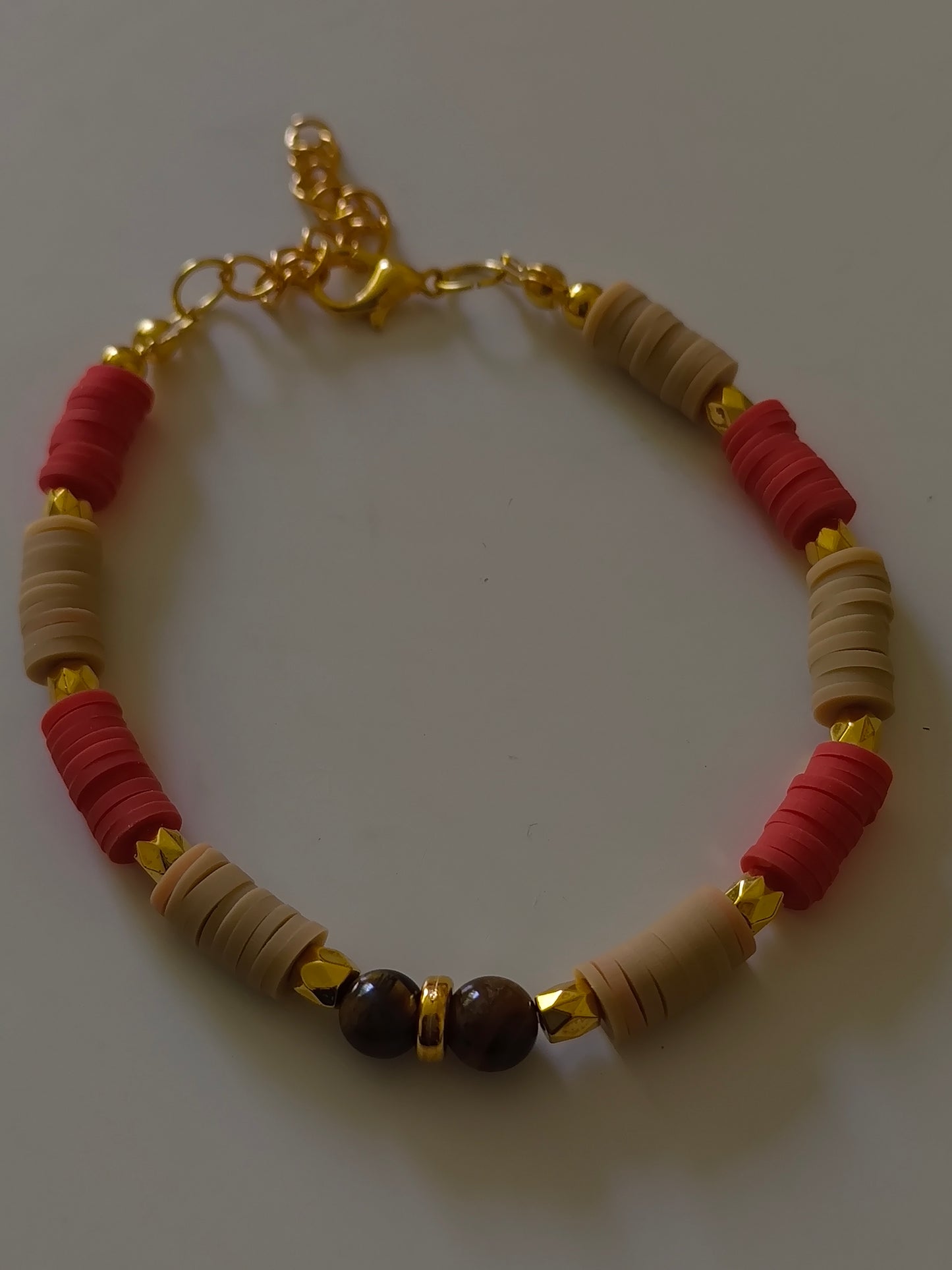Sunset Alchemy Tigers eye & Clay Bracelet