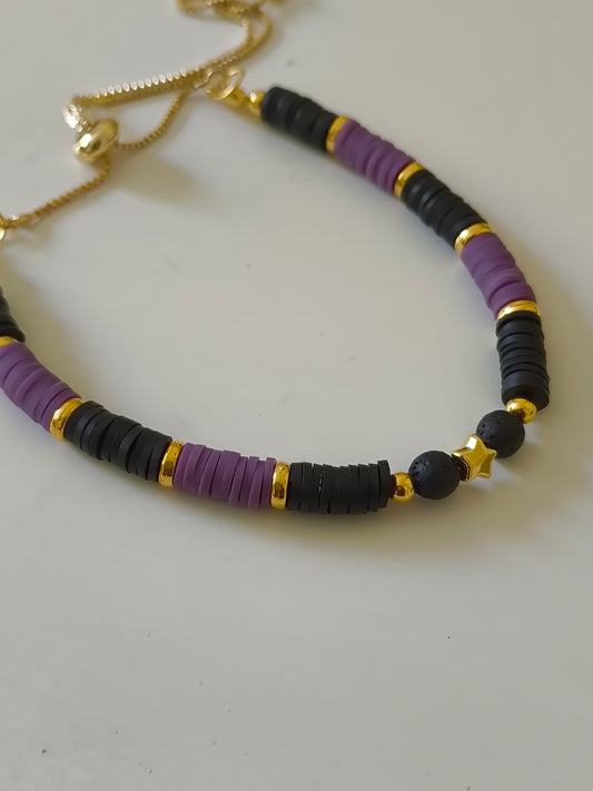 Galactic Grounding Lava Stone & Clay Bracelet