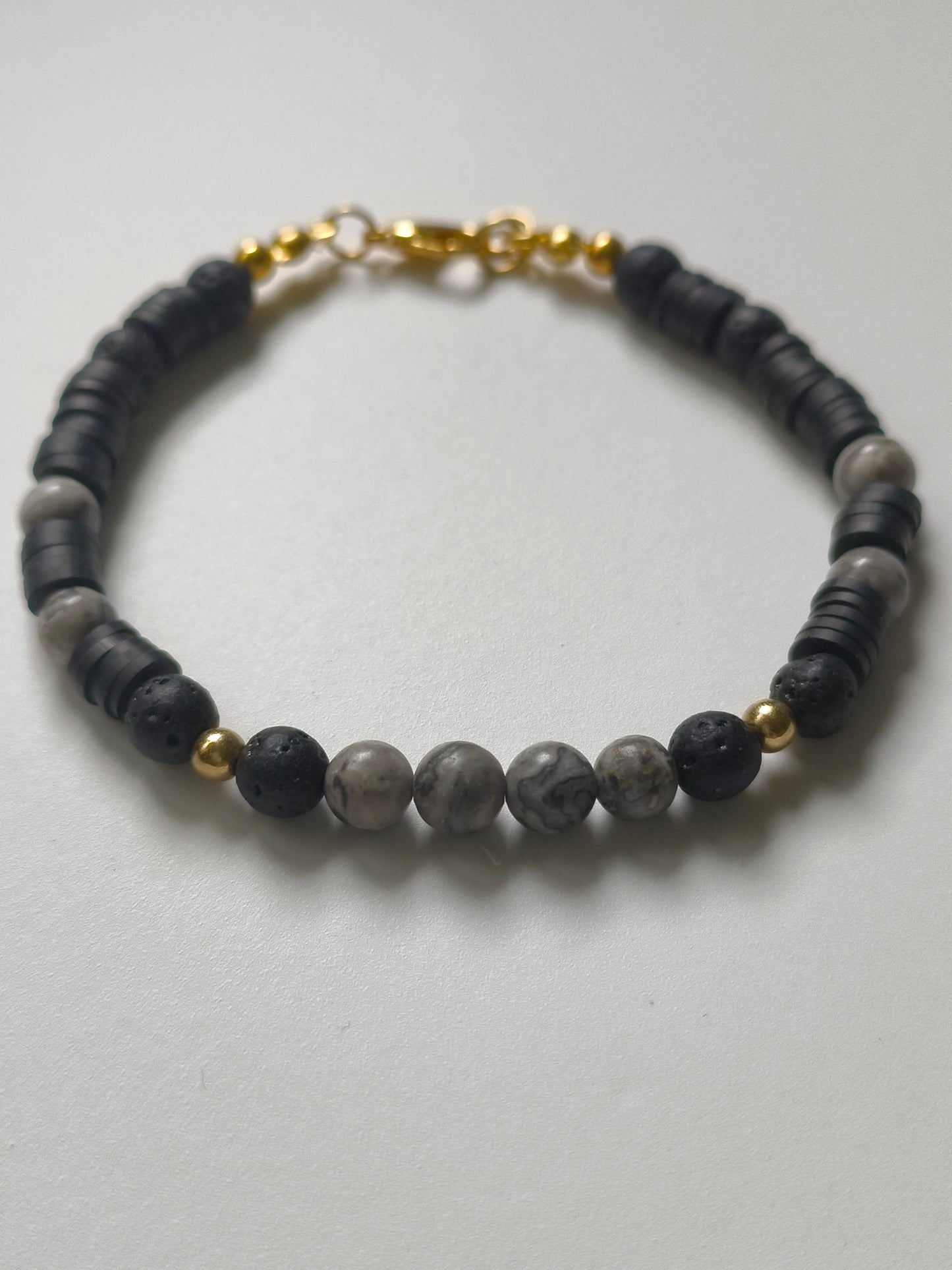 Nomad - Map Jasper & Lava Stone Bracelet