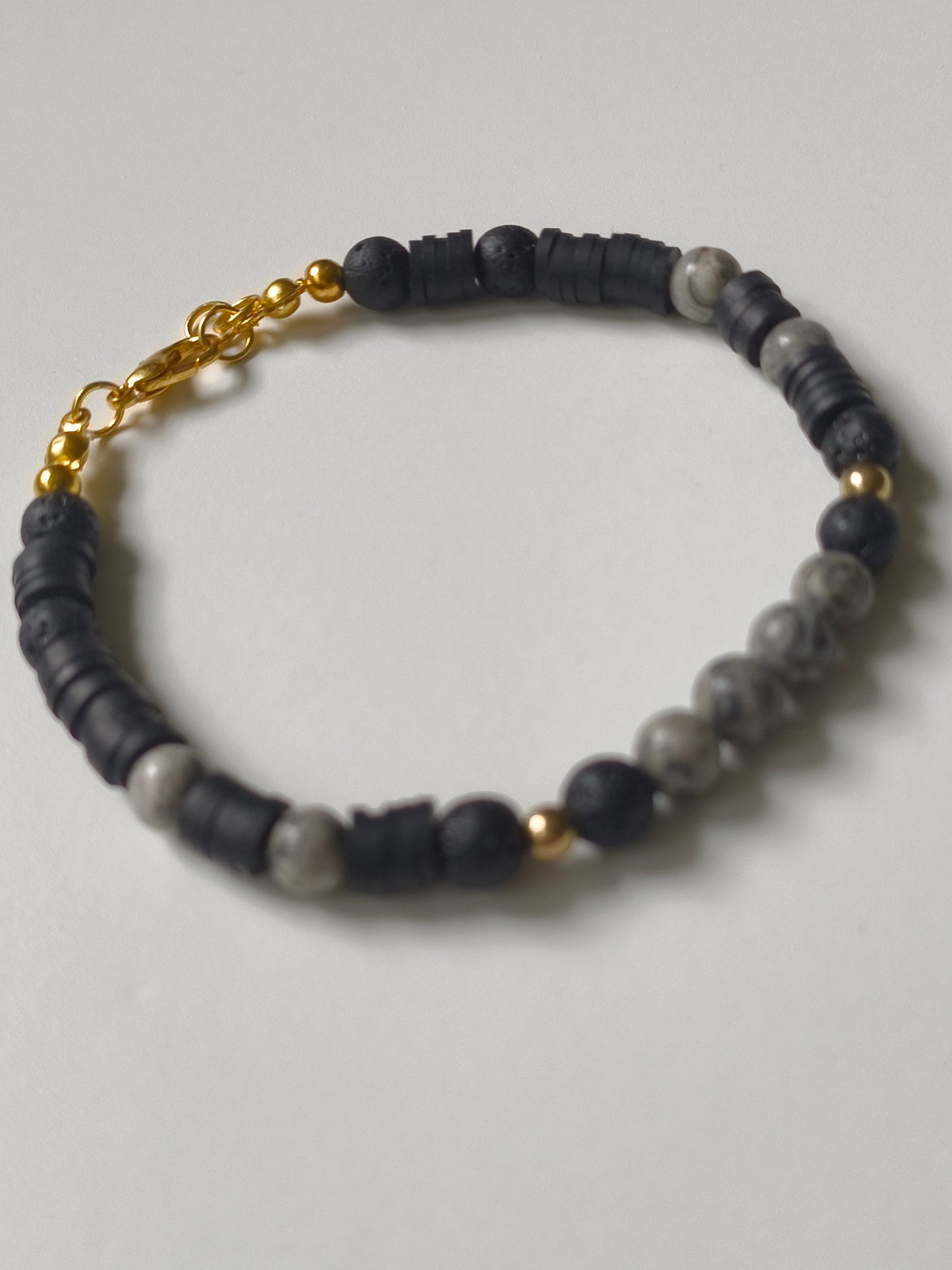 Nomad - Map Jasper & Lava Stone Bracelet