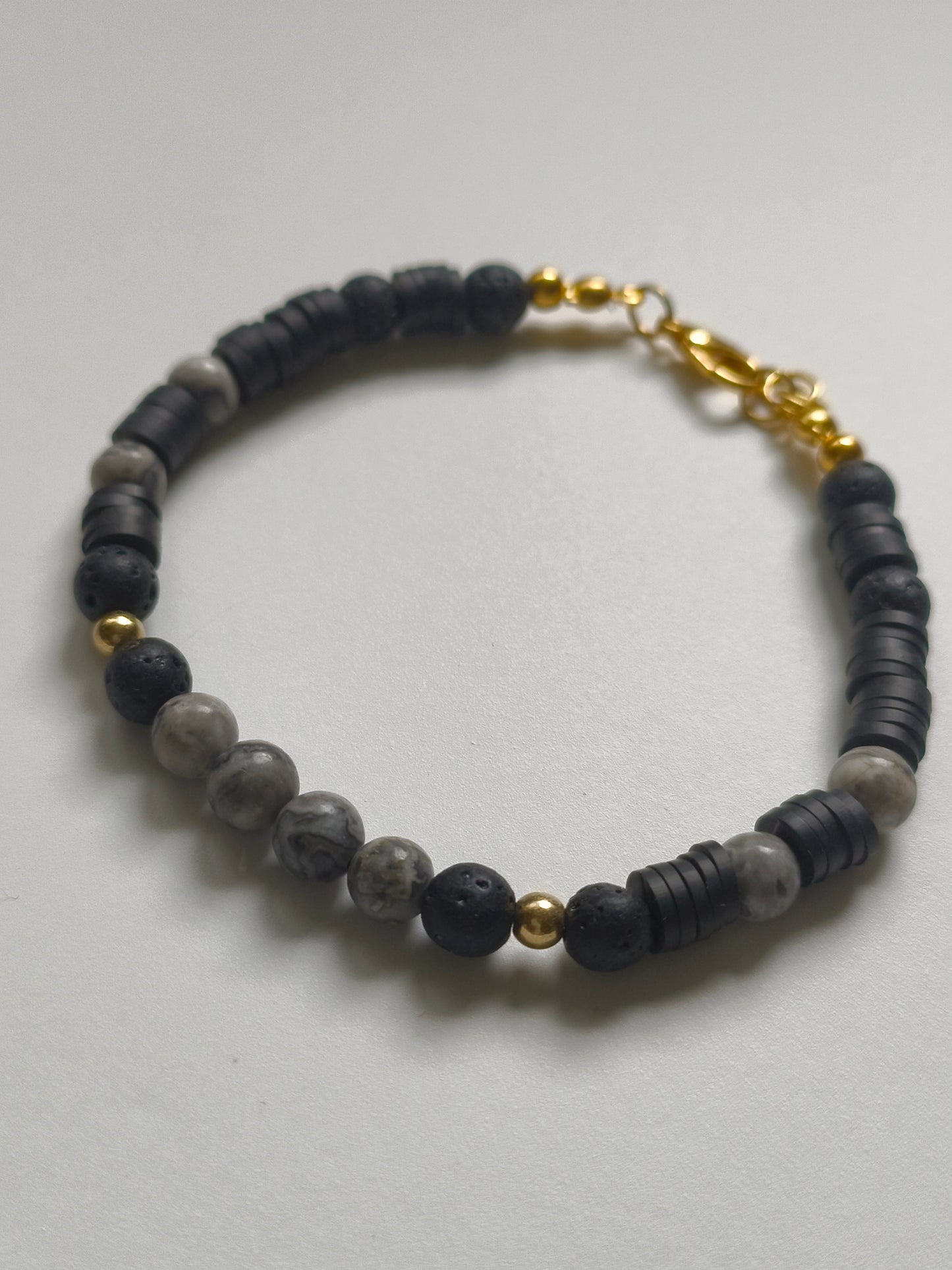Nomad - Map Jasper & Lava Stone Bracelet