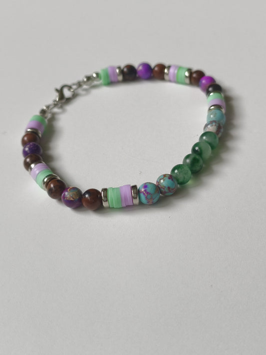 Mystic Meadow Gemstone Beaded Bracelet