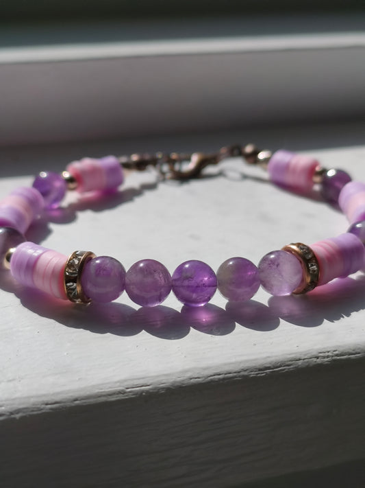 Twilight Bloom Amethyst Bracelet