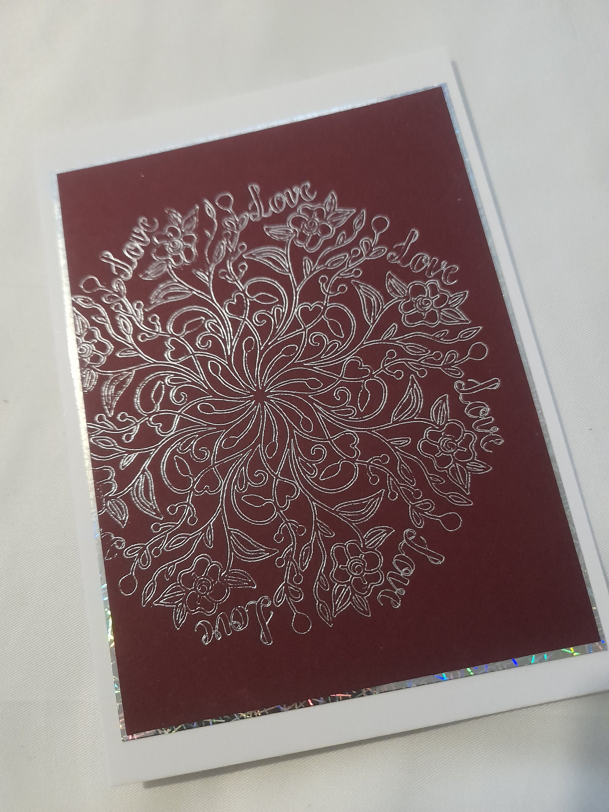 Love Silver Bordered Card   (4x6) image 0