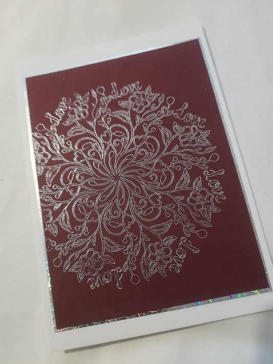 Love Silver Bordered Card   (4x6) image 0