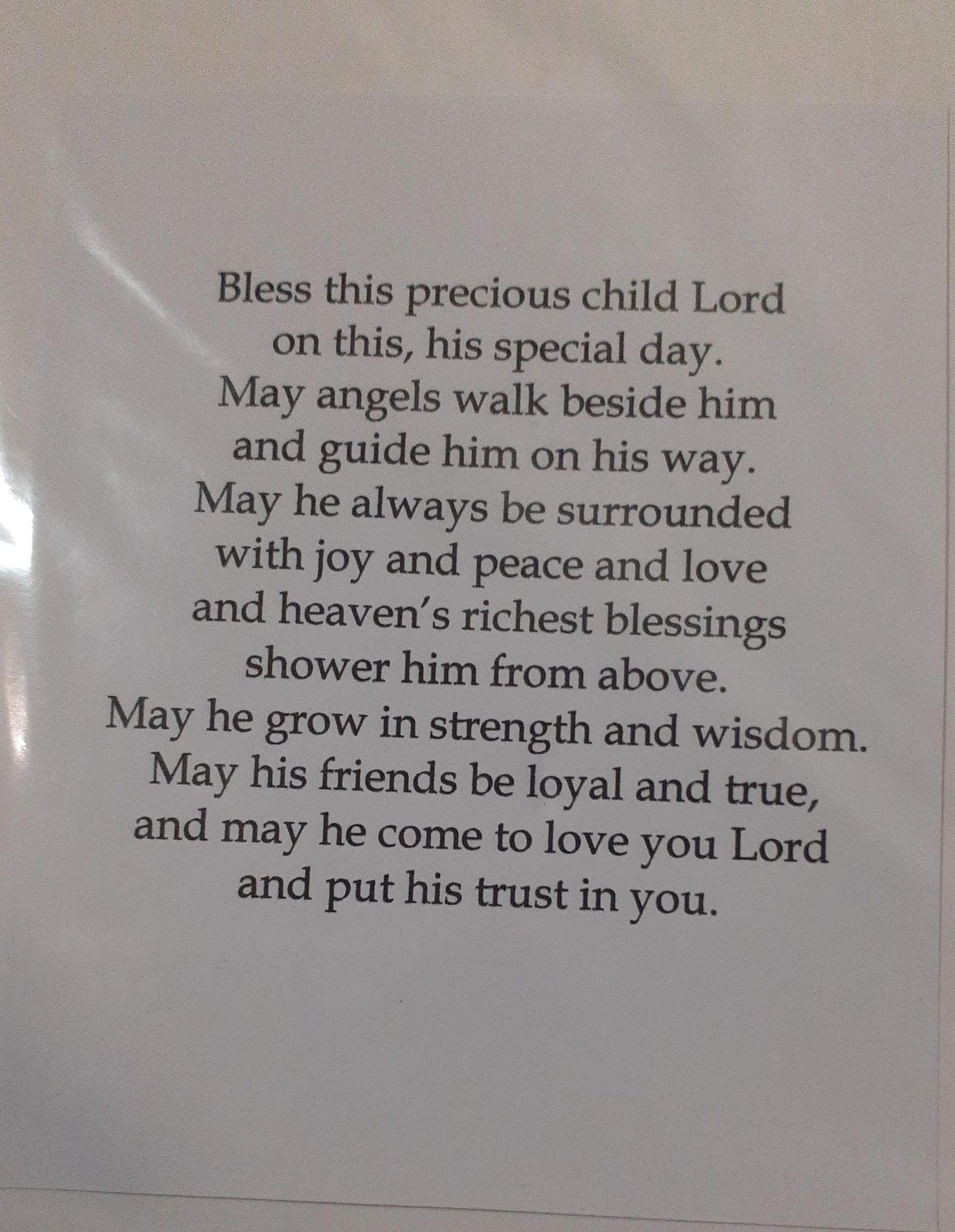 Christening/Baby Boy Dedication card image 1