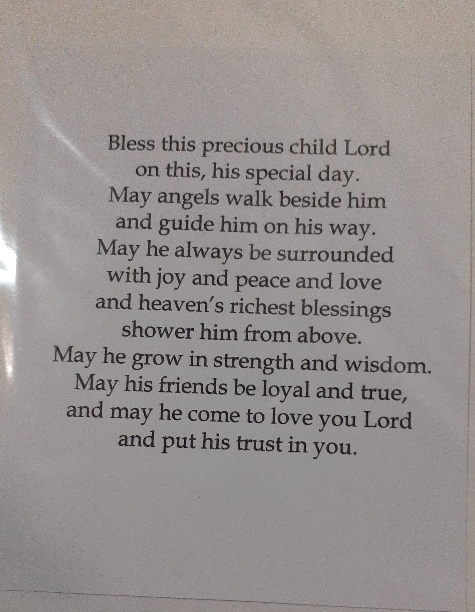 Christening/Baby Boy Dedication card image 1