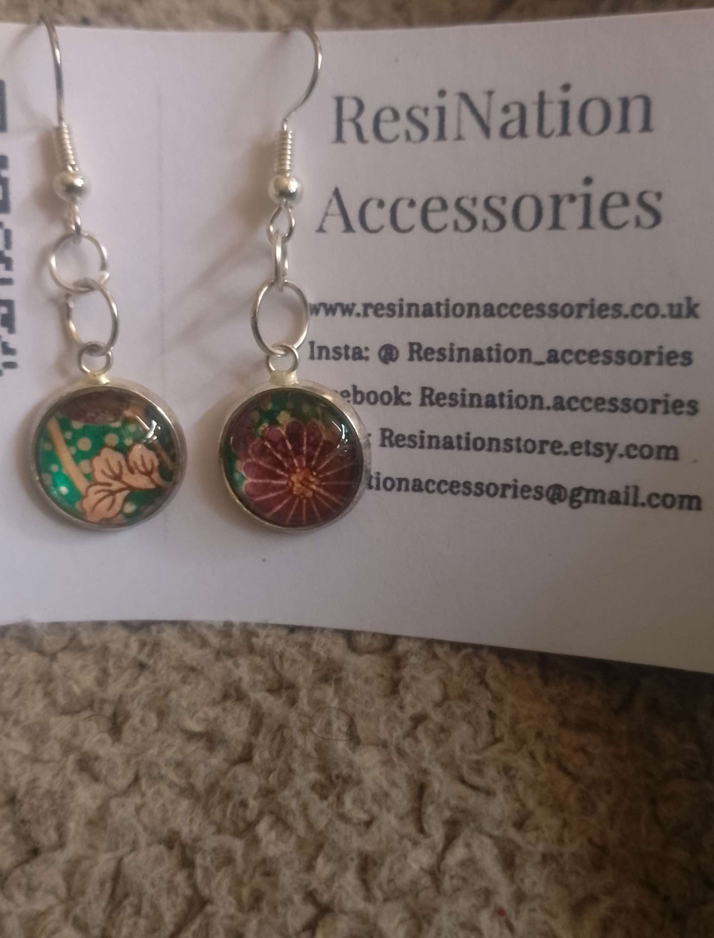 Japanese Green Earrings  image 3