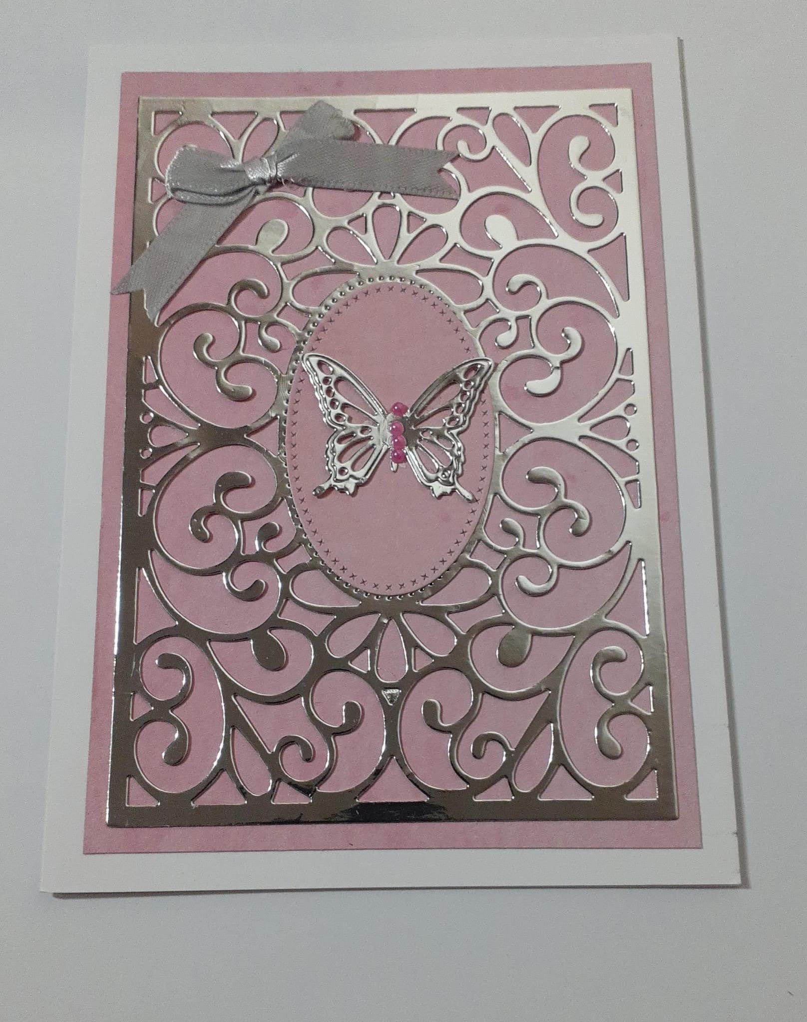 Pink With Butterfly image 0