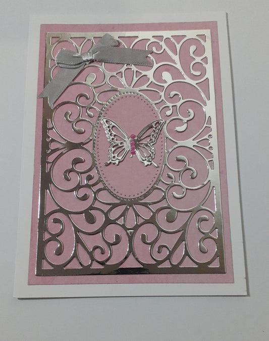 Pink With Butterfly image 0