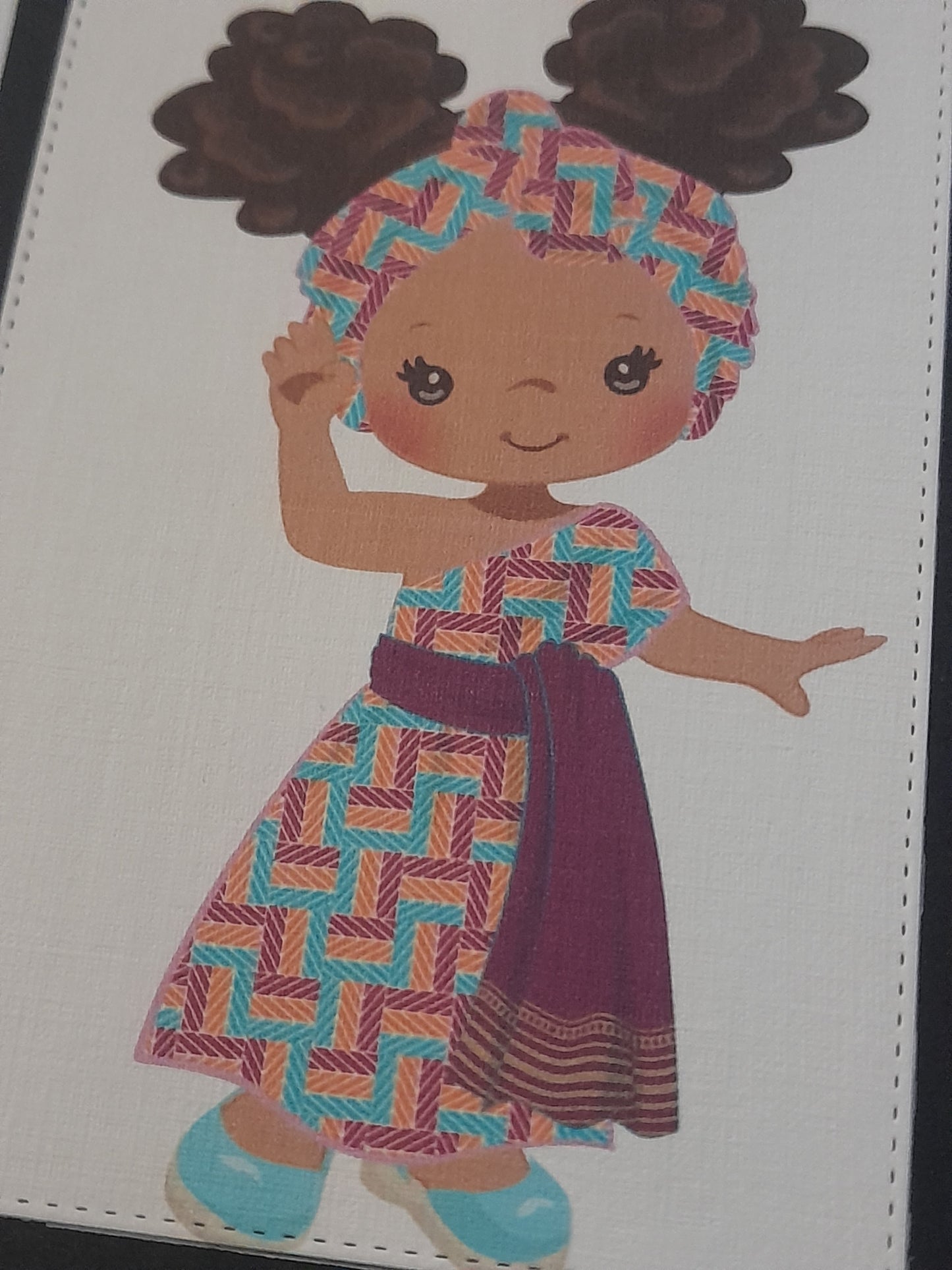 Afro Girl Card (4x6) image 2