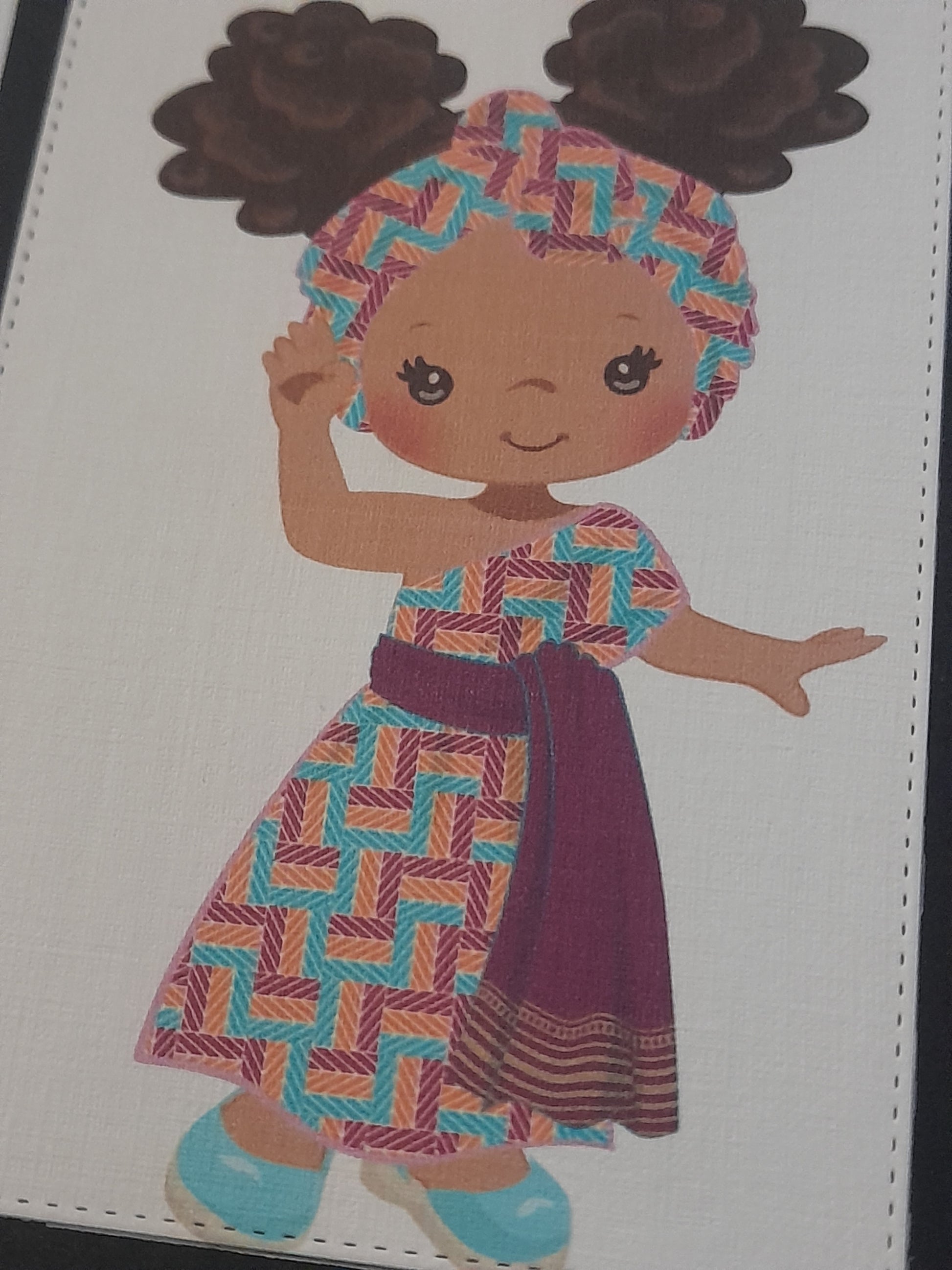 Afro Girl Card (4x6) image 2