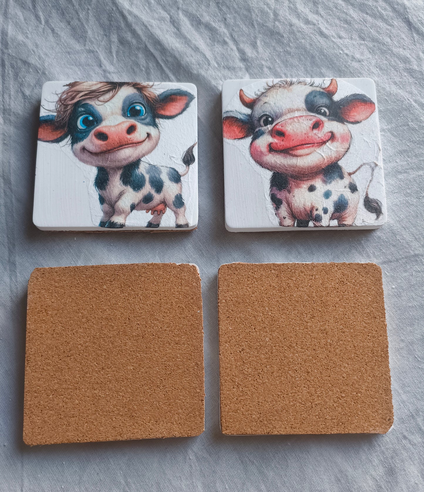 Cute Cow Coasters x4  image 5