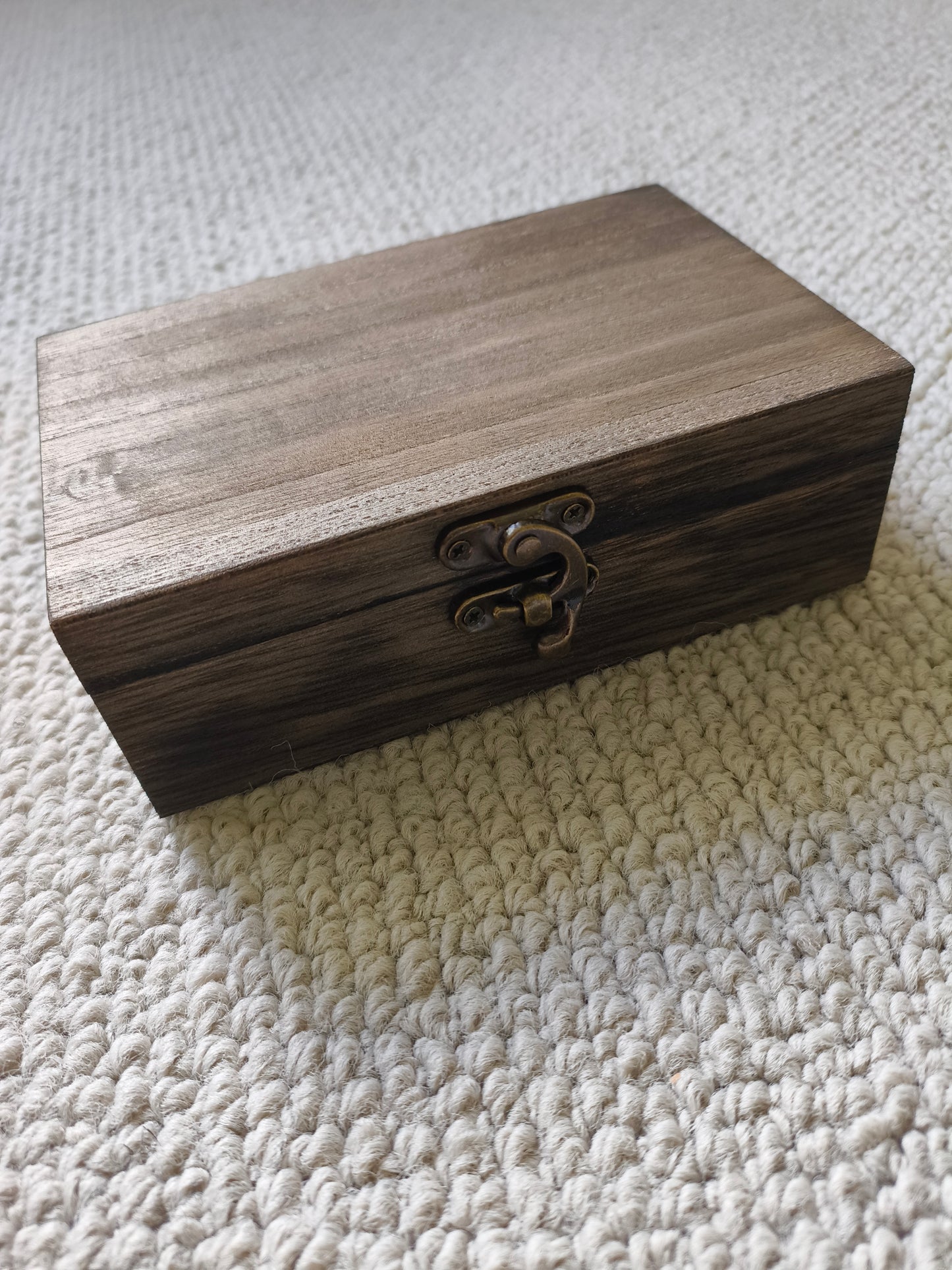 Wooden Jewellery Box – Handmade Rustic Keepsake Box