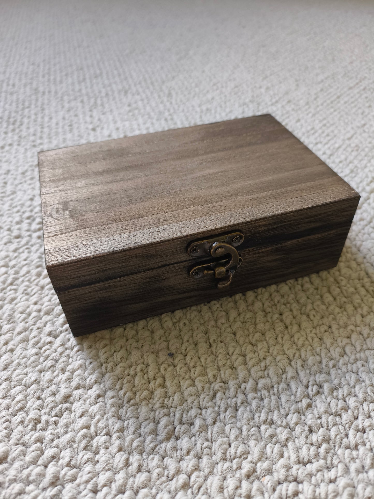 Wooden Jewellery Box – Handmade Rustic Keepsake Box