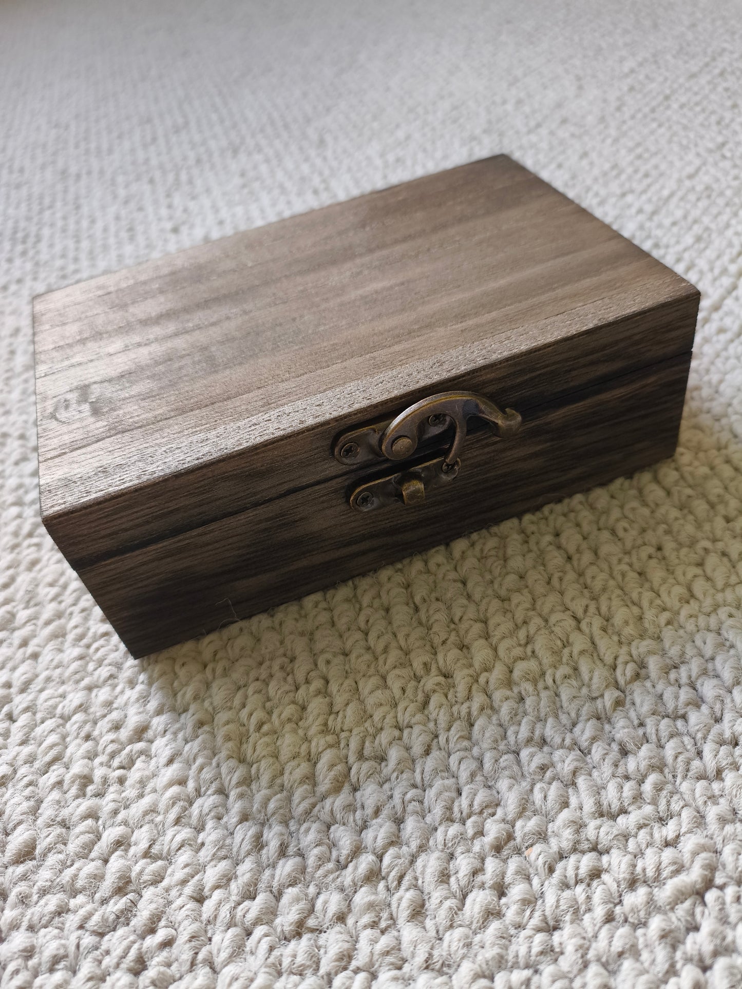Wooden Jewellery Box – Handmade Rustic Keepsake Box