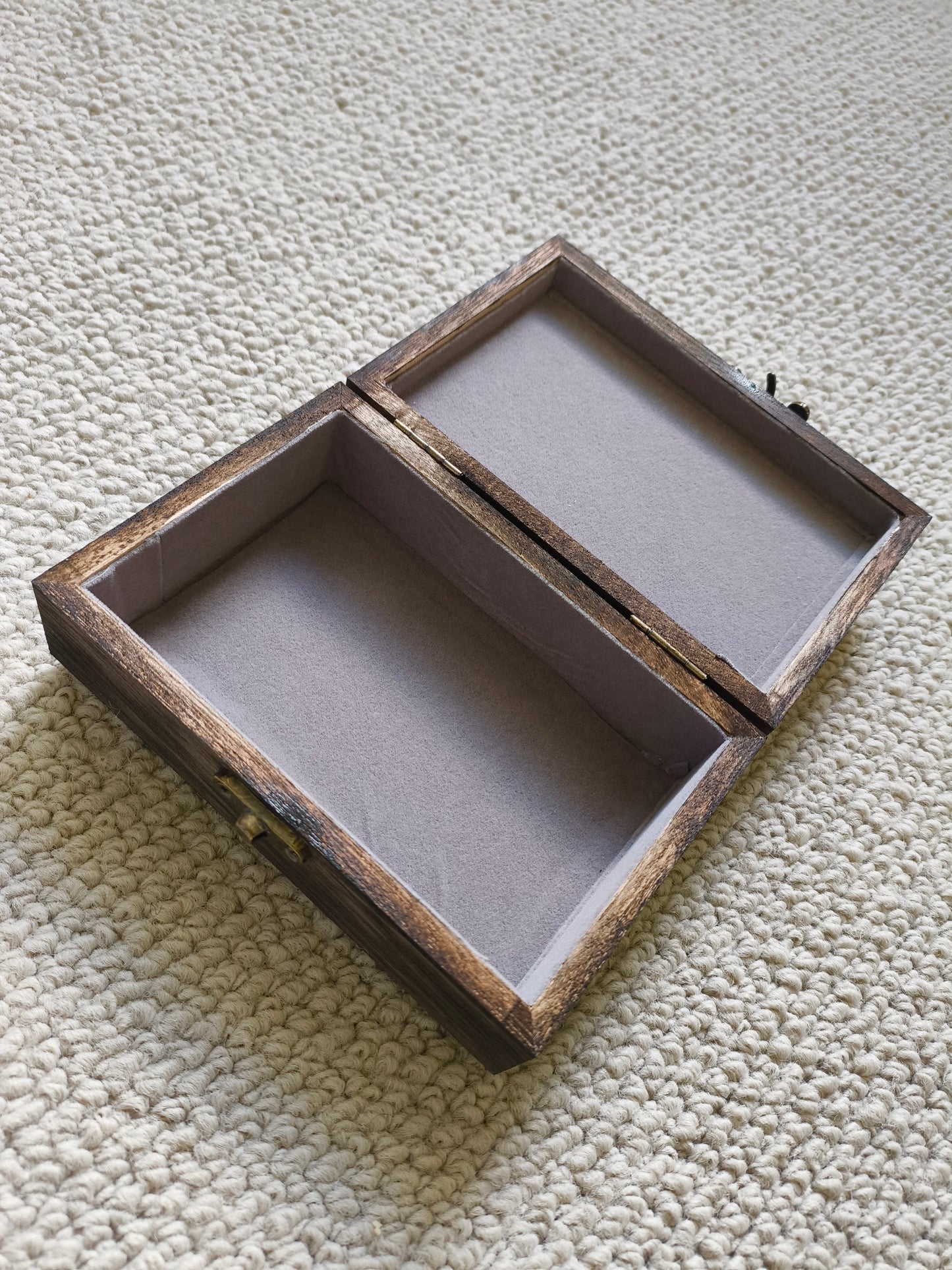 Wooden Jewellery Box – Handmade Rustic Keepsake Box